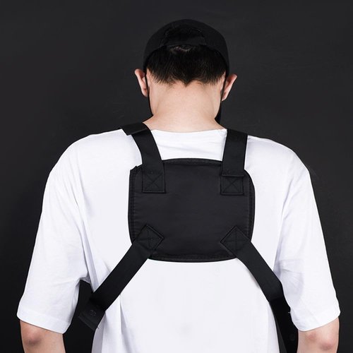 DONGKER Chest Vest Bag,Anti Theft Tactical Chest Rig Bag Adjustable Travel Chest Pack for Men Running Hiking Workouts