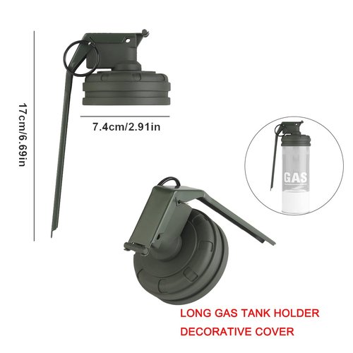 YASHALY Decorative Camping Long Gas Tank Holder Cover - Split Design, Compatible with International Standards (OD)