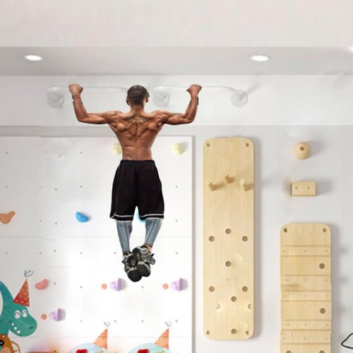 Wall mounted pull-up bar, suspension rod,cloud ladder, indoor fitness training, climbing cloud ladder,wall mounted horizontal bar pull-up bar, (white, 19.68in)