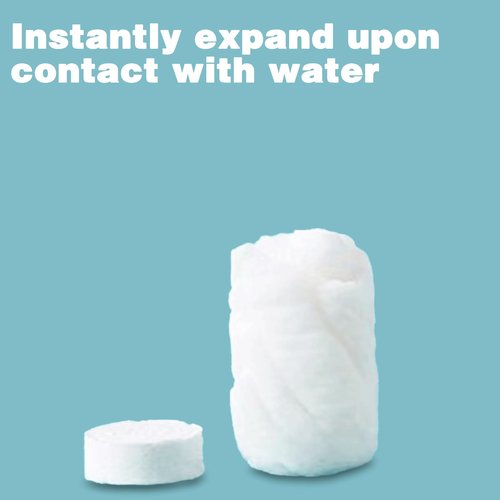 Compressed Towels Travel Size | Hypoallergenic Cotton Wet Wipes for Sensitive Skin | Unscented Face & Body Cleansing Cloths for Adults & Baby | Portable Gym Camping Makeup (White-150, M)