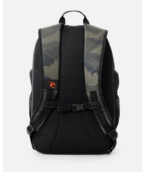 Rip Curl Men's 33L Posee Search Backpack with Laptop Section, Sunglasses and Drink Bottle Pocket, Black/Olive, One Size