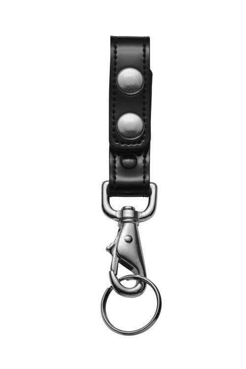 JAY-PEE Clorino Hi-Gloss Key Strap Belt Keeper for Duty Belt Key Ring Holder Double Snap Keychain Lanyard with Chrome Hardware