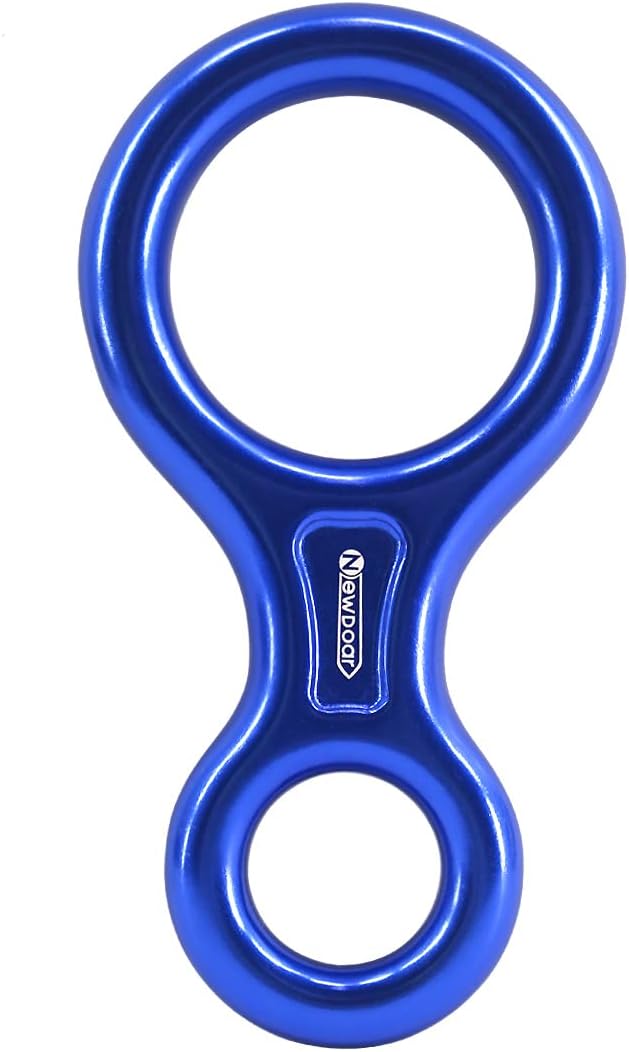 NewDoar Climbing Gear Downhill Equipment, Descender Rappel Rock Climbing Descending Belaying Equipment Rescue Figure 8 Descender Rigging Plate 35KN for Climbing Belaying and Rappeling Device