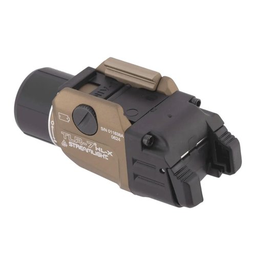 Streamlight 69459 TLR-7 HL-X USB 1000-Lumen 22000-Candela Rechargeable Rail Mounted Weapon Light, Includes Interchangeable High and Low Switches, Flat Dark Earth