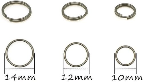 10pcs/Lots Titanium Small Split Rings Ti Micro Split Key Ring Keychain EDC Keyring (12mm)