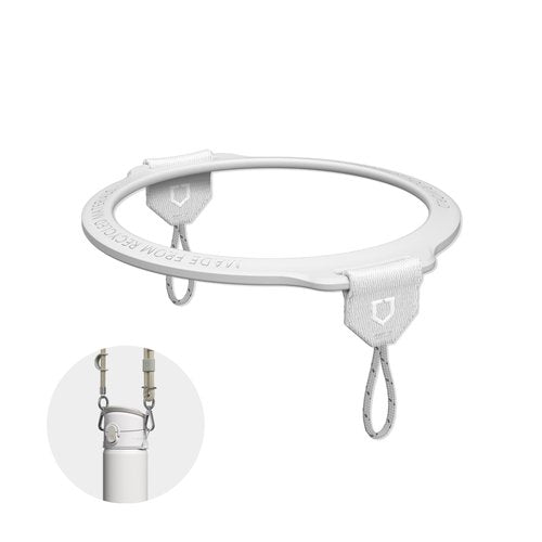 RHINOSHIELD AquaStand Carrier | Lanyard Adapter for AquaStand Magnetic Bottle Only, Durable, Easy to Install, Made from Recycled Materials - Classic White