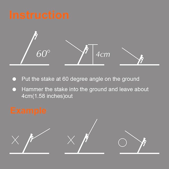 Eurmax USA 10 inch Multiuse Heavy Duty Steel Tent Stakes Tarp Pegs Camping Stakes for Outdoor Camping Canopy and tarp with 4 Ropes 10FT Length,4pcs(Black)
