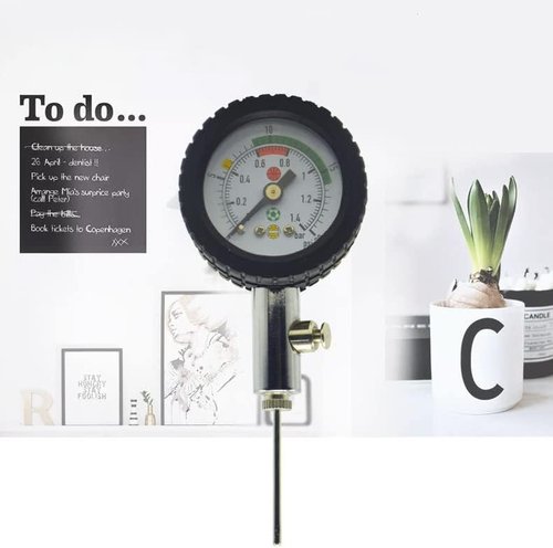 Ball Pump with Pressure Gauge,Stainless Steel Air Pressure Barometer Tool Ball Pressure Test for Basketball Soccer Rugby Ball Volleyball and Other Balls Ball Gauge