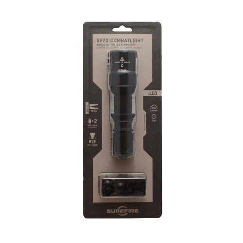 Sure Fire G2ZX Combat Light 600 Lumen Tactical Flashlight with 4 Extra 123As and Lightjunction Battery Case