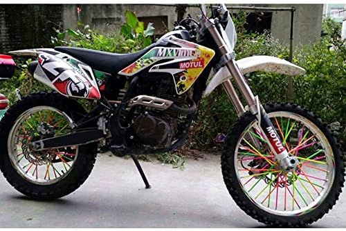 36 pcs Wheel Rim Spoke Covers, Keenso Motocross Rims Off Road Guard Wraps Kit Motorcycle Covers Wrap Decor Protector For Universal Motocross Dirt Bike(Green)