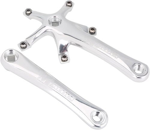 Bike Crankset, Bike Crank Arm Set, Aluminium Alloy Bike Single Speed Crankset, Left and Right Crank Arms Repair Parts for Mountain Bike, Road Bike (1 Pair)