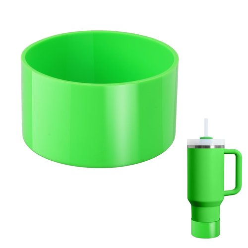 PEUTIER Protective Silicone Boot for Stanley Cup 20-40oz, Anti-Noise Anti-Scratch Water Bottle Silicone Case BPA Free Bottom Silicone Sleeve Cover for Water Bottles with 2.8-2.95in Base(Neon Green)