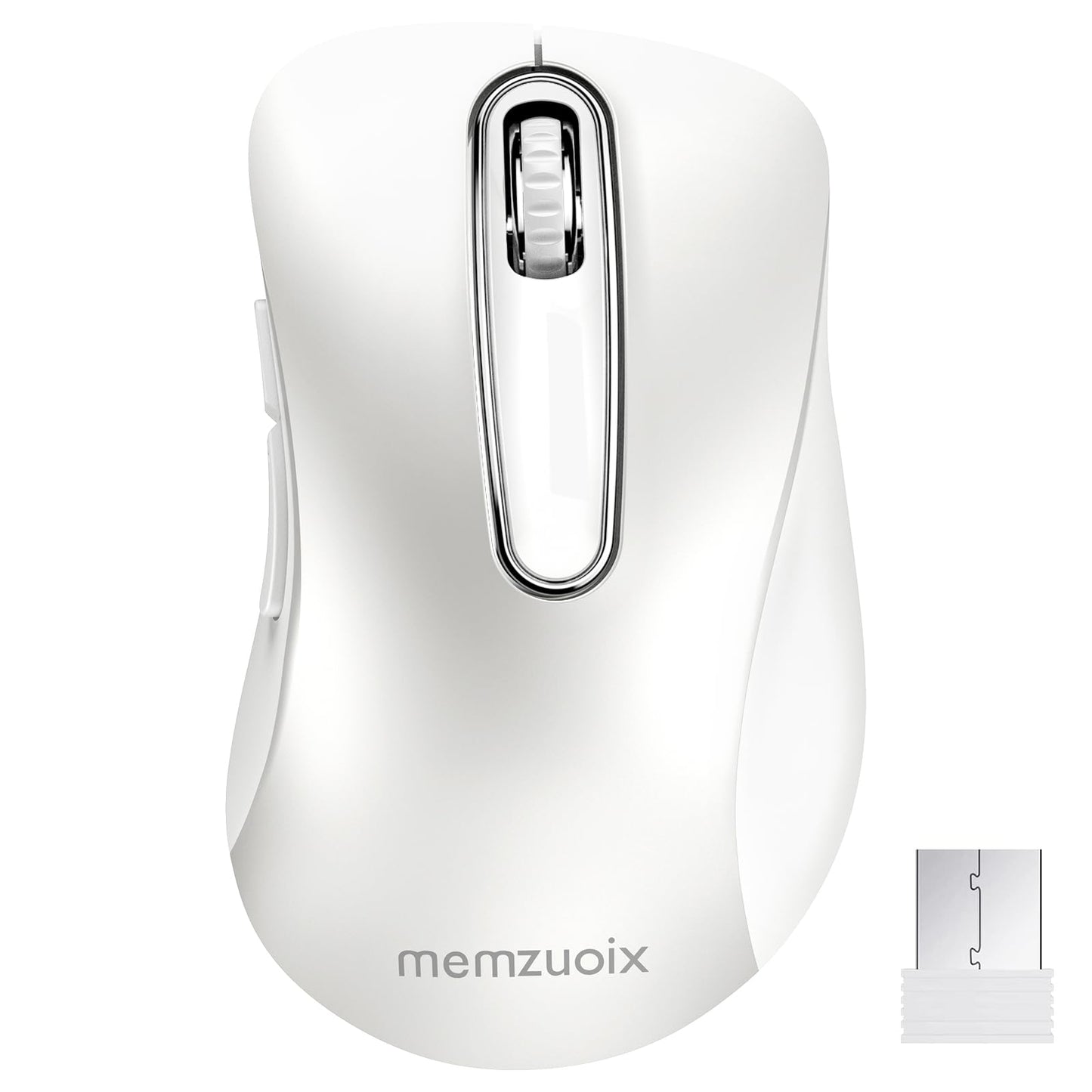 memzuoix 2.4G Wireless Mouse, 1400 DPI Mobile Optical Cordless Mouse with USB Receiver, Portable Computer Mice for Laptop, PC, Desktop, MacBook, 5 Buttons, Red