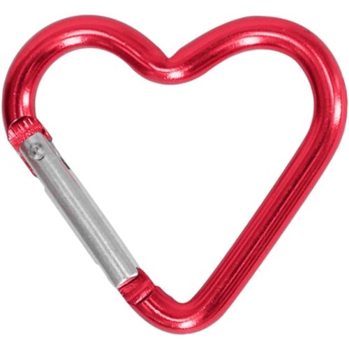 Purple Heart Snap, Hooks Carabiner, Hook Clip Key Holder Aluminum Alloy Keychain Clips for Outdoor Traveling Walking Lightweight Aluminum Alloy Keychain Clip Backpack Carabiner