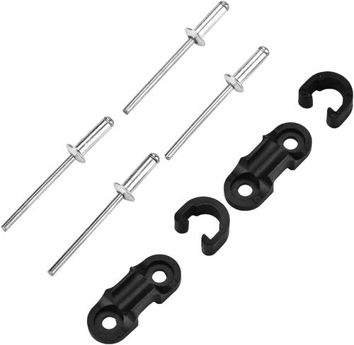 Aluminum Alloy Bike Cable Clip, Durable Design, Black, Motorcycle Cable Clips, Lightweight, 2.5 x 0.98 inches, for Bikes, Motorcycles, and Outdoor Adventures