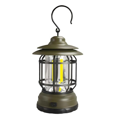 Rechargeable Camping Lantern,Outdoor Camping Light with USB Charging Port,Fearless of Wind and rain,Suitable for Garden,Courtyard,and Lawn Use(Green)