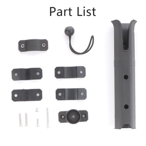 Adjustable Fishing Rod Holder, Pole inserter for Boat Yacht Kayak Fishing, Spinning Plastic, Black