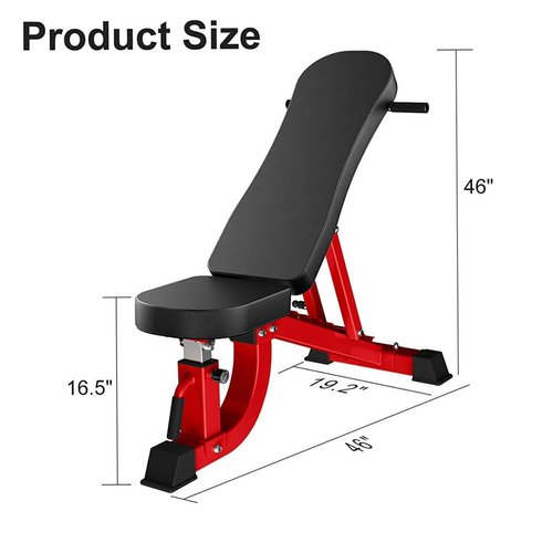 YouTen 1000 LB Adjustable Weight Bench | 9-4-4 Almost 90° Incline Decline Workout Bench for Home Gym | Foldable Training Lifting Bench | Unique Dragon Flag Handle for Abdominal Arm Exercise (black)