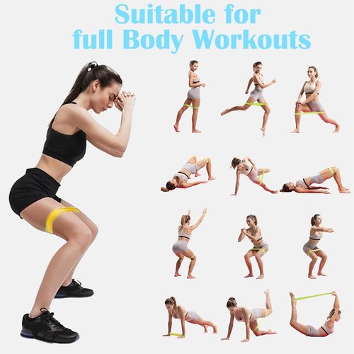 ZhaoHeFits Resistance Bands for Working Out Booty Exercise Bands with 5 Resistance Levels Fit for Physical Therapy Fitness Strength Training Yoga Rehab Include Instruction Guide Assorted