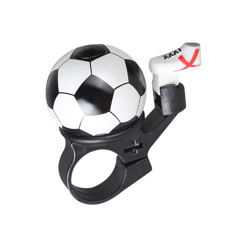 Bike Bell, 2pcs Clear Sound Bicycle Horns Fun Bicycle Bell Mountain Bike Bells Football Design Bell for Boys Girls Bicycle Handlebars(Color:Yellow + White)