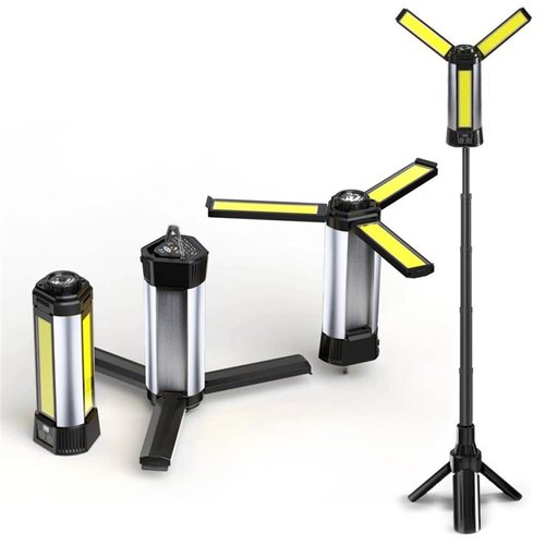 Rechargeable Camping Lights,Telescopic & Collapsible Mobile Lighting,LED Camping Lantern,Built-in 6000mAh Battery Work Light & Flash Light for Adventure,Fishing,Hiking,Camping,Live Streaming