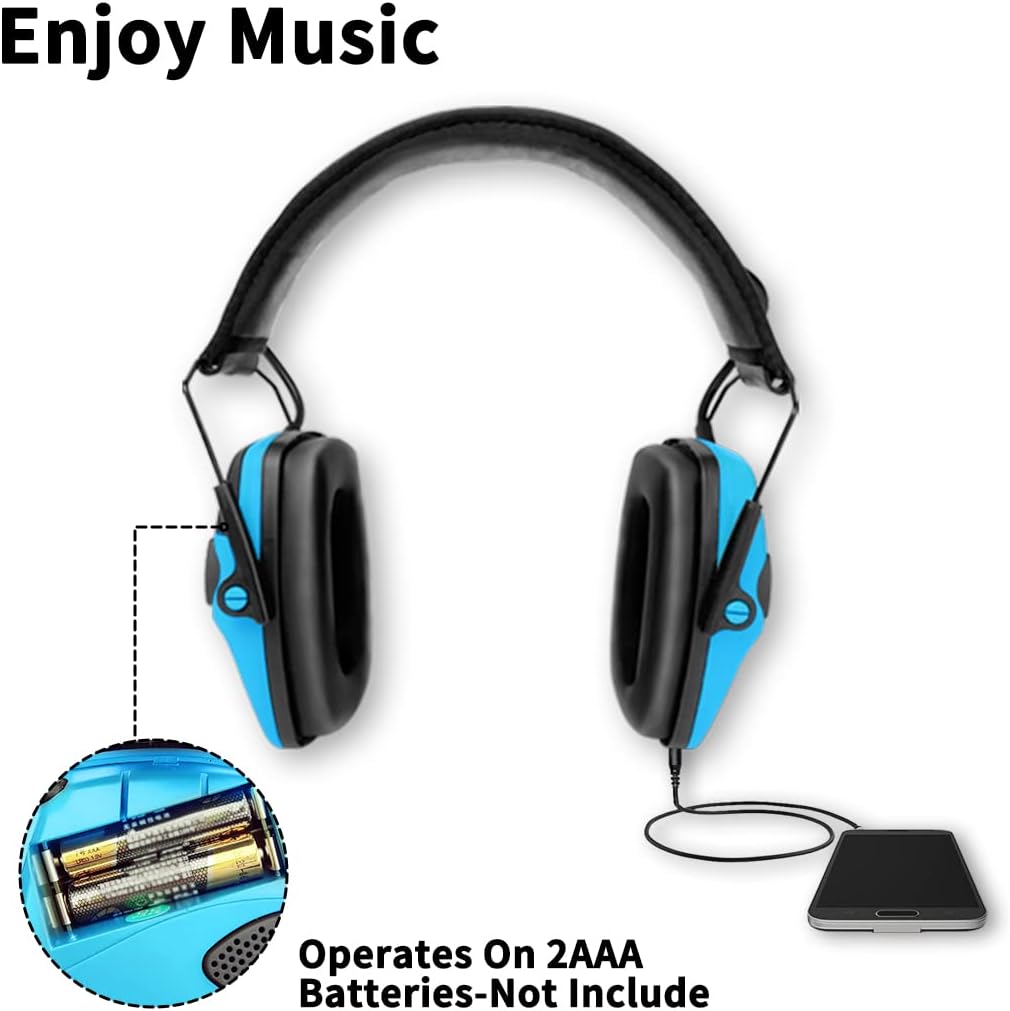 ZOHAN EM054 Electronic Shooting Ear Protection with Sound Amplification, Slim Active Noise Reduction Earmuffs for Gun Range