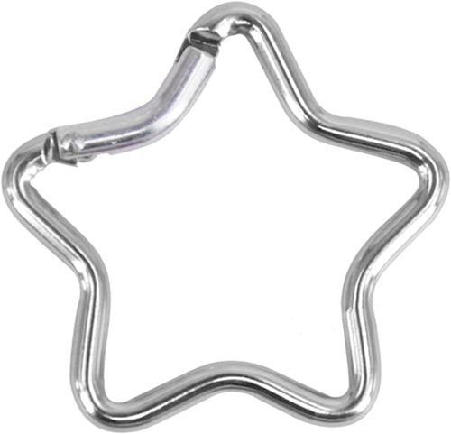 2Pcs Light Pink Carabiner Clip, Star Shaped Climbing Buckle, Aluminum Alloy Heavy Duty Keyring Hook for Camping Fishing Hiking Traveling Accessory and Keychain Carabiners, Car Keychain