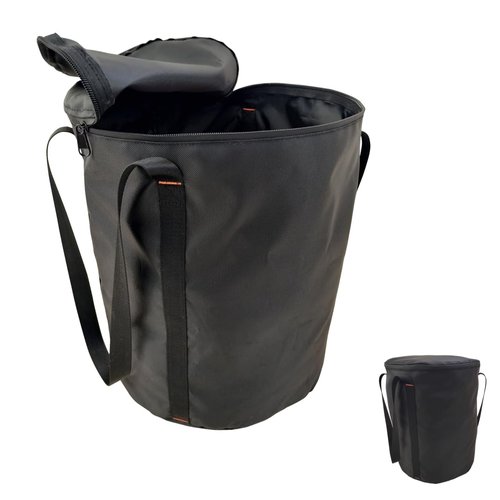 Portable Bag Waterproof (L),for Camping Portable Cutlery Bag, RV Storage, Water Pipe, Accessory, Travel Carrying,Double-Layer Oxford,Black