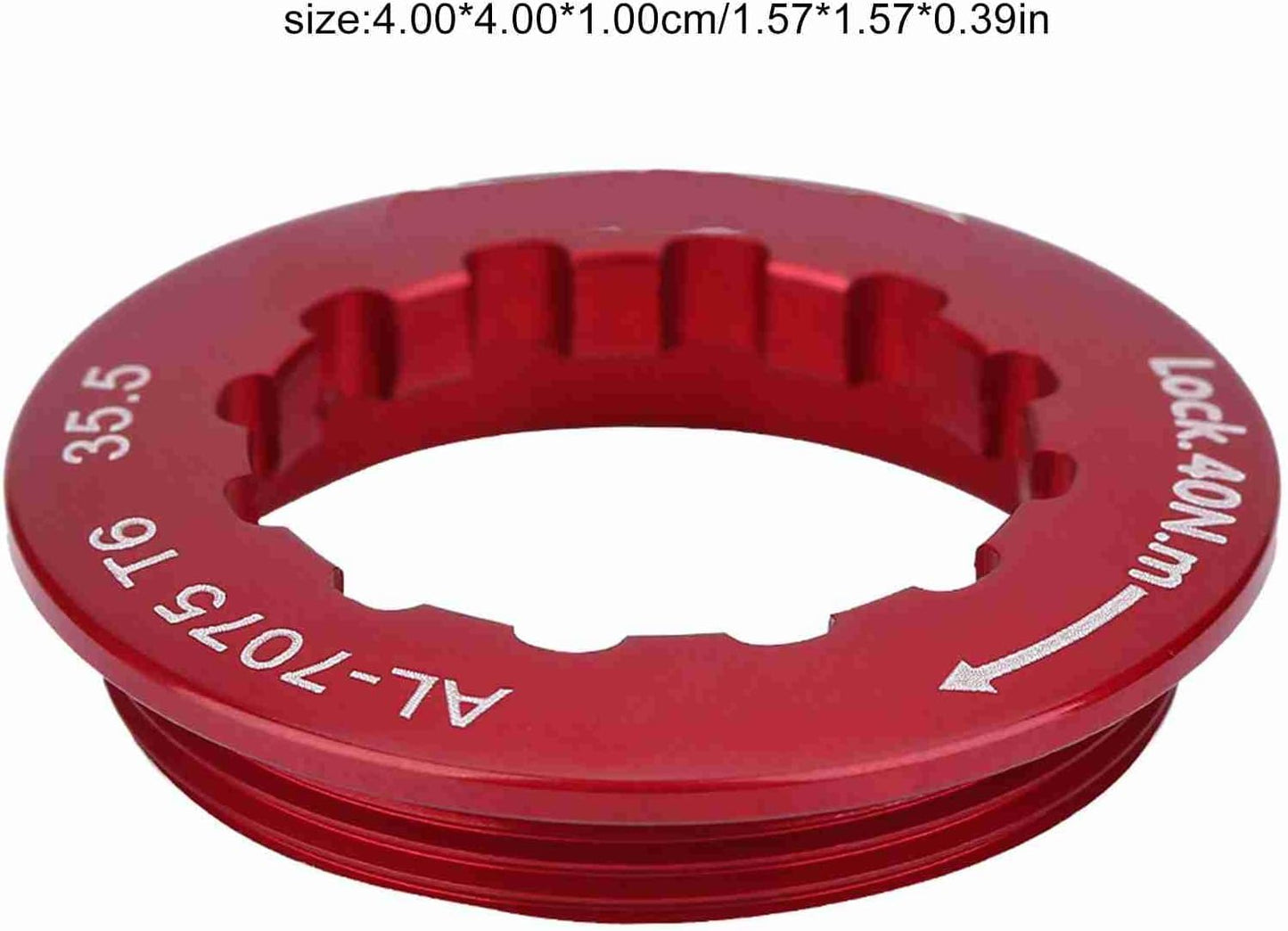 VGEBY Cassette Lockring, Cassette Lock Ring for 7-11 Speed Mountain Bike (Red) Cassette Lockring