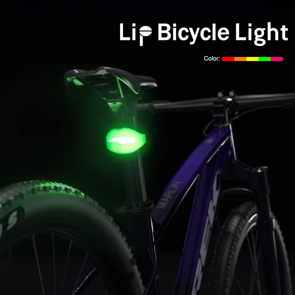 VOLO HUM lip bicycle tail light USB rechargeable led for night riding back safety cycle lights for bike MTB roadbike helmet scooter skateboard stroller warning kids biking cute accessories silicone