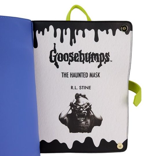 Loungefly Goosebumps The Haunted Mask Book Cover Glow Mini Backpack