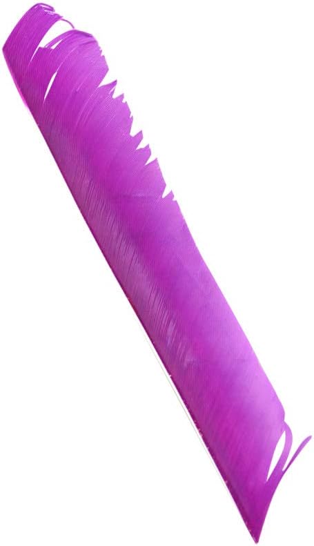 ZSHJGJR 50 Pack Archery Arrow Spiral Twist Wrap Full Length Feathers Left Wing Feathers Fletches Fletching (8-11inch) for Flu-Flu Arrows