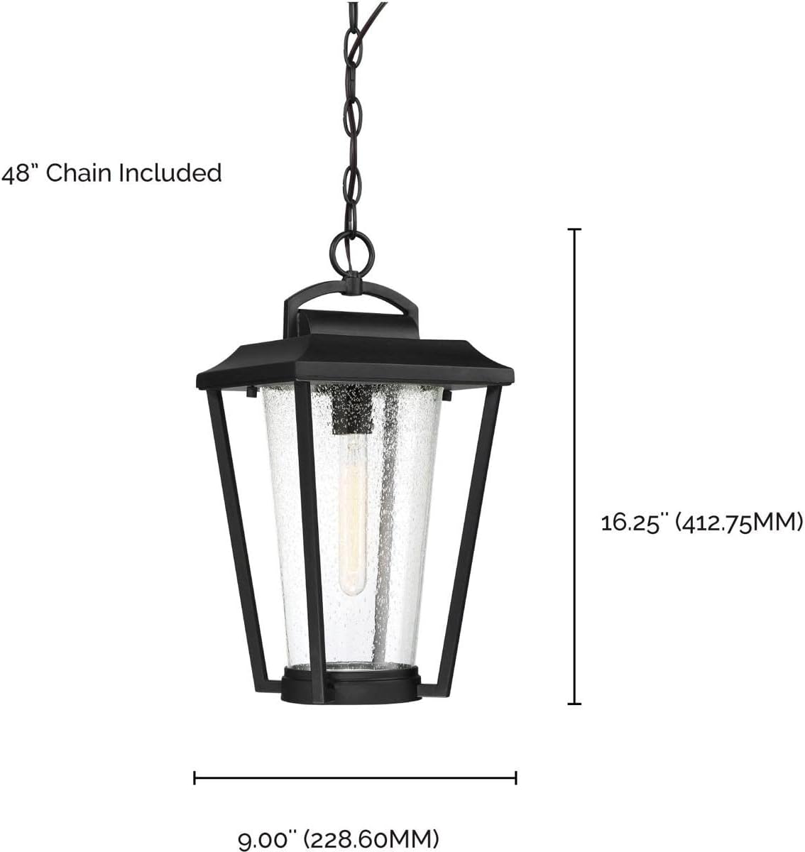 Nuvo 60/6514 Lakeview Lighting Fixture, 1Lt Hanging, Aged Bronze Finish with Clear Seed Glass