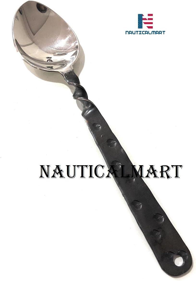 Nauticalmart Hand Forged Medieval Cutlery Set in Leather Pouch, Ideal for Re-enactment