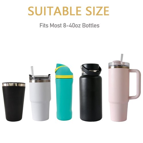 CHIWUTECH Boho Macrame Water Bottle Handle, Compatible Most Water Bottles (8 to 40oz), Travel Tumbler Accessories