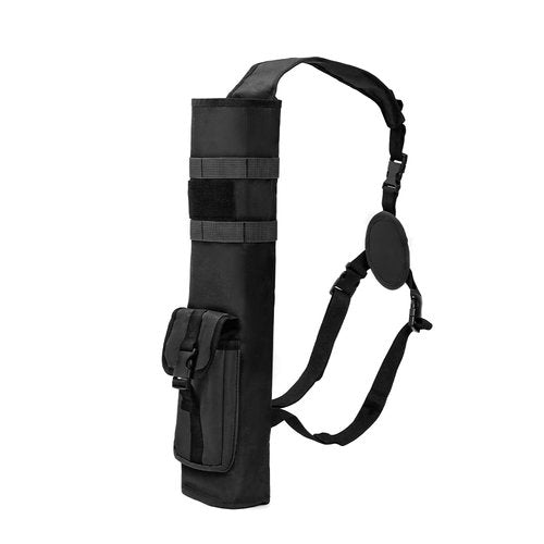 PSKOOK Archery Lightweight Back Quiver, Adjustable With Molle System Shoulder Holder for Arrows, Hanged Target Shooting for Bow Hunting & Practice