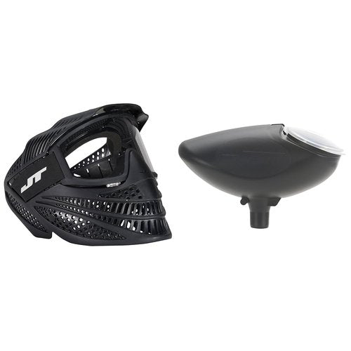 JT Elite Prime Single Goggles and XX-Large Paintball Hopper Bundle