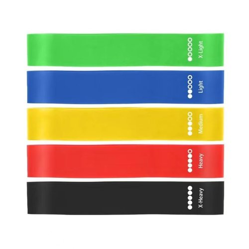 Resistance Bands for Women and Men 5 Exercise Workout Resistance Levels Full Body Elastic Band for Pilates Strength Training Home Fitness Equipment