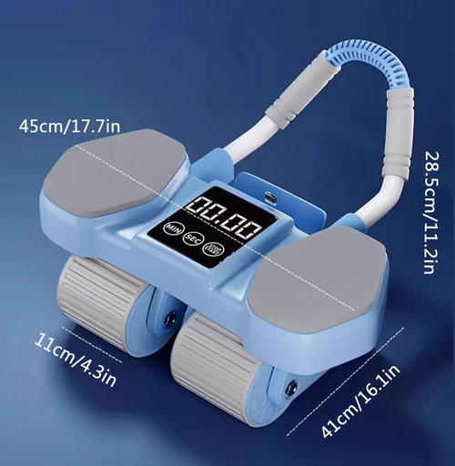 DOCHENXIYU Ab roller wheel,The upgraded four-wheel abdominal wheel used for enhancing abdominal muscle exercises is abdominal fitness wheel that is more suitable for the home gym., Blue
