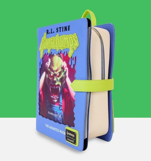 Loungefly Goosebumps The Haunted Mask Book Cover Glow Mini Backpack