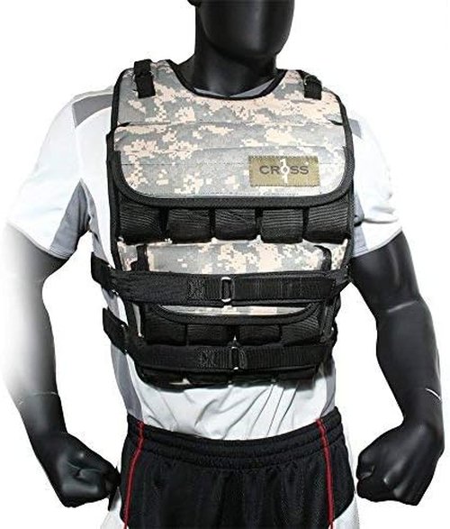 Camouflage Adjustable Weighted Vest Without Shoulder Pads (40)