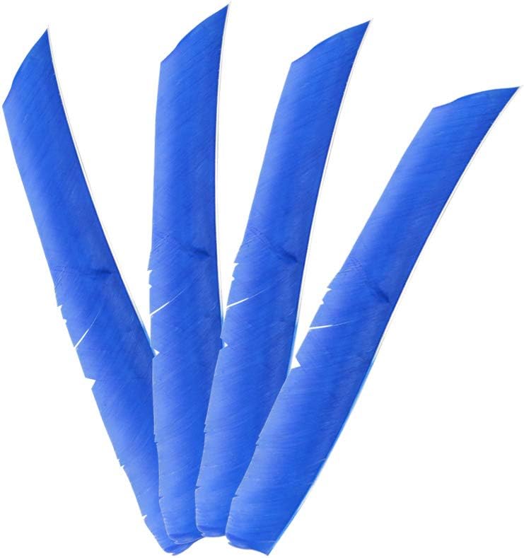 ZSHJGJR 50 Pack Archery Arrow Spiral Twist Wrap Full Length Feathers Left Wing Feathers Fletches Fletching (8-11inch) for Flu-Flu Arrows