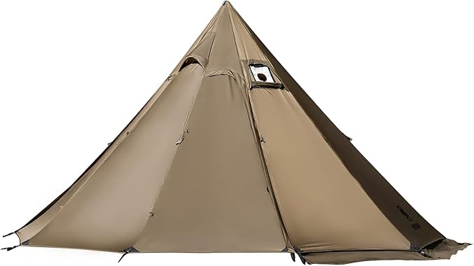 OneTigris Northgaze 2~4 Person Lightweight Hot Tent with Stove Jack,5.3lb, 4 Season Waterproof Lightweight Wind-Resistant for Camping Backpacking Hiking Hunting Fishing