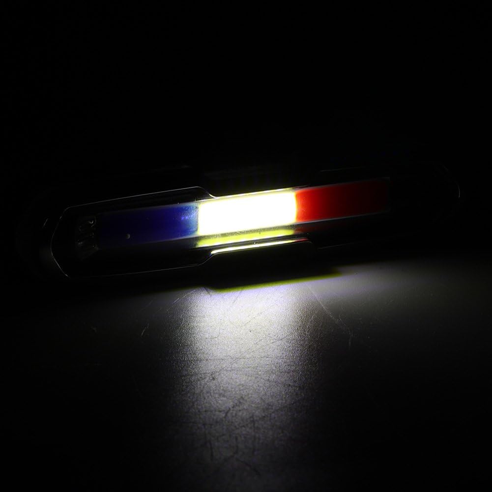 Rear Light, Ultra Bright USB Rechargeable High LED Tail Light Accessories for Cycling Mountain (Red+Blue+White)