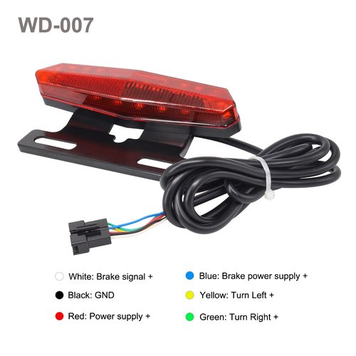 36V 48V Ebike Light Kit, Electric Bike Headlight Horn 100dB, Ebike Tail Light with Turn Signal, Fits Rear Rack Mount Holes 50mm 80mm, Not Compatible with Waterproof Controller or Middle Motor
