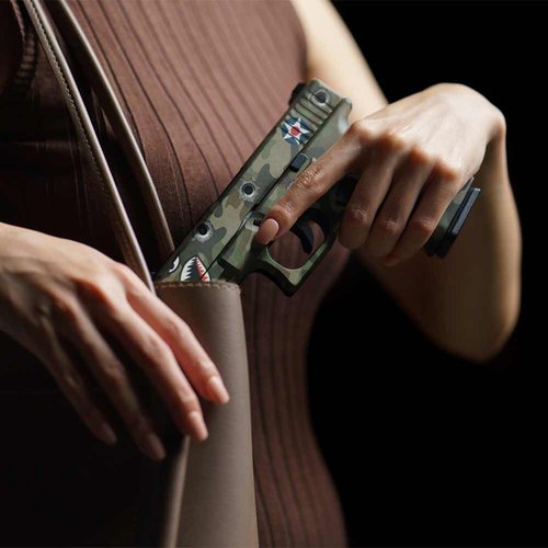 GunSkins Precut Pistol Skin for Glock 17 - Compatible with Airsoft AEG BB Gun - Vinyl Gun Wrap - Easy to Install - 100% Waterproof - Matte Finish - Made in USA - GS Bombshell Blonde