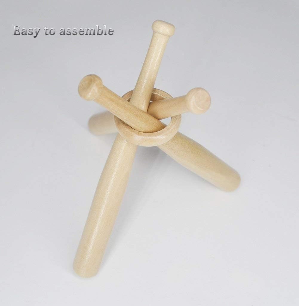Wooden Baseball Display Stand Holder