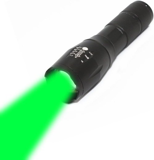 BESTSUN Predator Light 350 Yards Zoomable Green and Red Light Night Hunting Flashlights Coyotes Varmints Hog Hunt Tactical LED Flashlight
