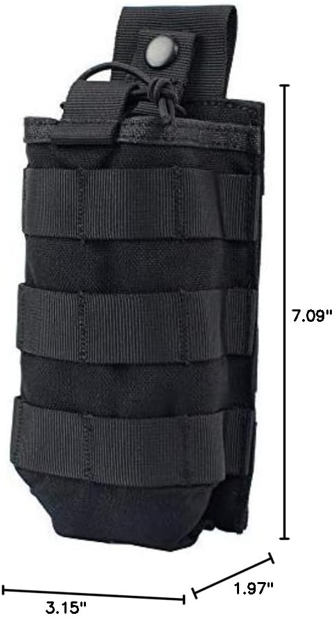 Tactical Radio Pouch - 1000D Tactical Molle Two Way Radios Holder Case for Walkie Talkies