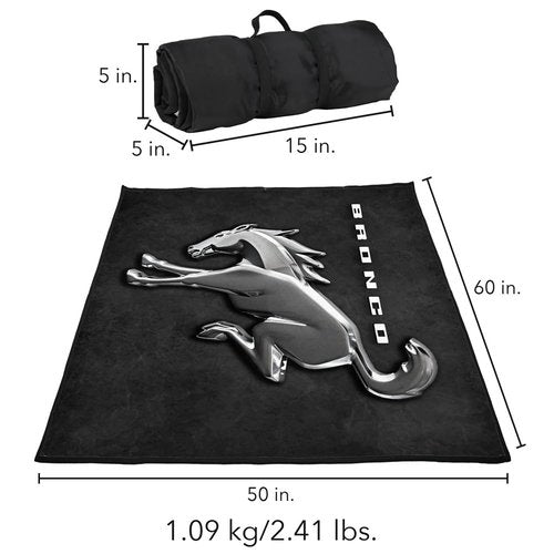 LOGOVISION Ford Picnic Outdoor Blanket, 50"x60" New Bronco Headlights, Foldable Blanket for Picnic, Beach, Camping, Park, Tailgate